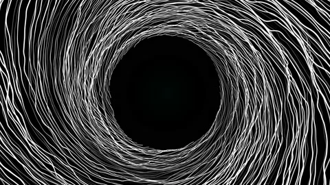 3d abstract background, tunnel, black hole, lines, virtual reality, speed of Stock Footage 147882936