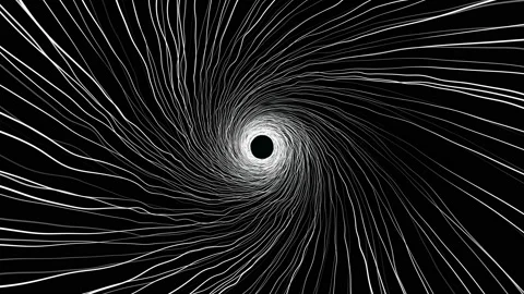 3d abstract background, tunnel, black hole, lines, virtual reality, speed of Vídeo Stock 148289007