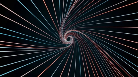 3d abstract background, tunnel, lines, virtual reality, speed of light, space Stock Footage 147881412