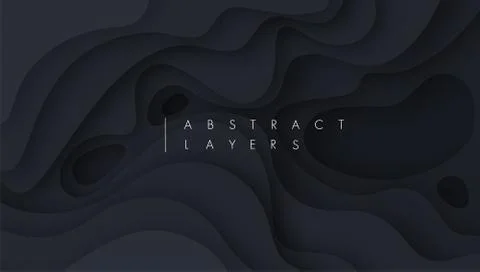 3D abstract background with white paper cut shapes. Vector design layout for Stock Illustration