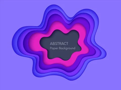 3D abstract background with white paper cut shapes. Vector design layout for  Stock Illustration