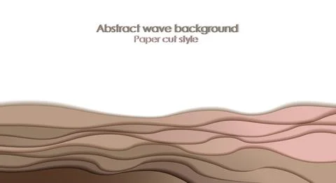 3D abstract background with white paper cut shapes. Vector design layout for Stock Illustration