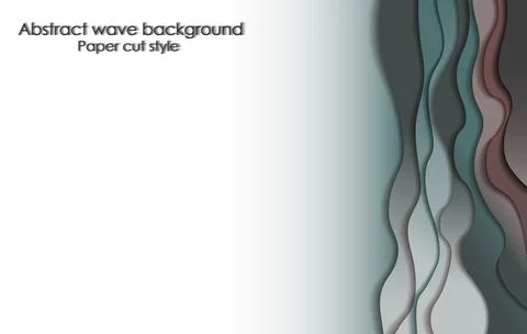 3D abstract background with white paper cut shapes. Vector design layout for Stock Illustration