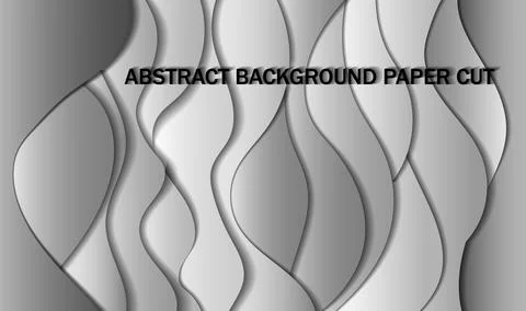 3D abstract background with white paper cut shapes. Vector design layout for Stock Illustration
