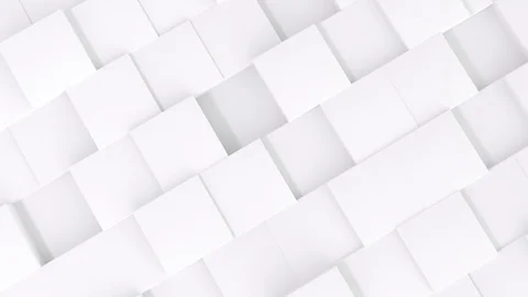 3d abstract background white wall cubes animation. Computer rendering shapes foo Stock Footage 105570595