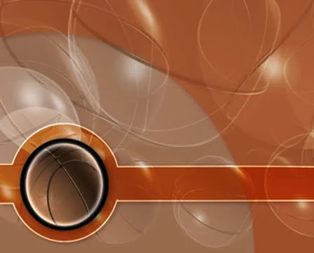 3D Abstract Basketball Nameplate Loop Stock Footage 8944684