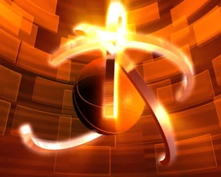 3D Abstract Basketball News Loop Stock Footage 8944797