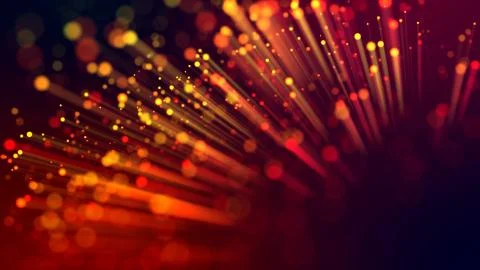 3d abstract beautiful background with light rays colorful glowing particles Stock Photos