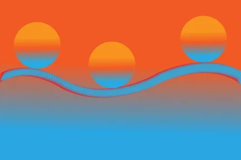 3d abstract blend orange and blue background Stock Illustration