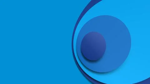 3D abstract blue background with circle shape. Blue geometric texture. blank  Stock Photos