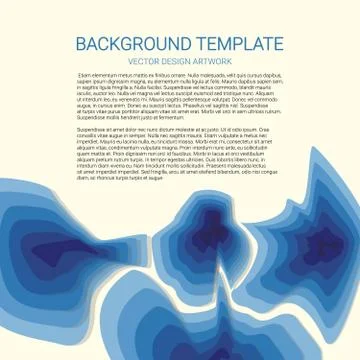 3D abstract blue background with paper cut shapes. Illustrazione stock
