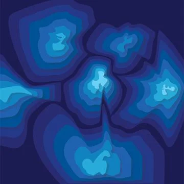 3D abstract blue background with paper cut shapes. Stock Illustration