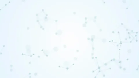 3D Abstract blue blurred geometry wireframe network and connecting dot Stock Footage 119503301