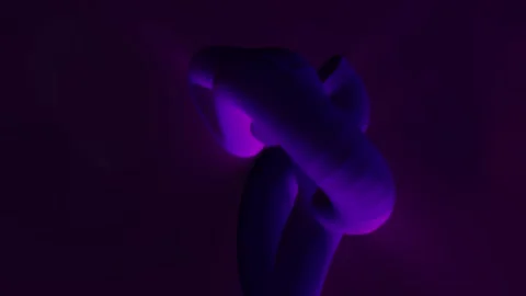 3D abstract blue dark geometric object Stock Footage 267080468