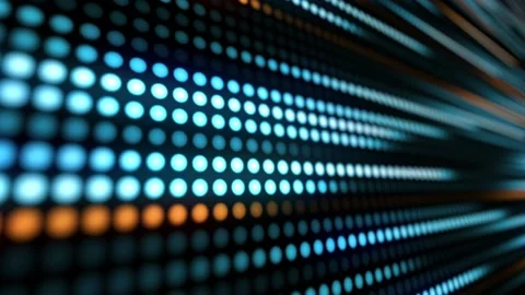 3D Abstract blue dotted particle light flow design. Digital light particle ba Stock Footage 164084901