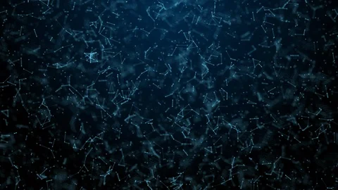 3D abstract blue geometry flying wireframe network and connecting dot space 動画素材 119441882