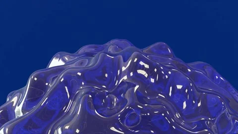 3d abstract blue glass morphing blue glass morphing looping sphere animation. Video stock 279997132