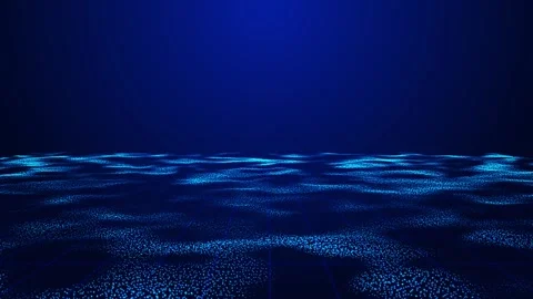 3d abstract blue light particles water r... | Stock Video | Pond5