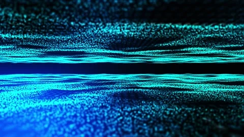 3d abstract blue light particles water r... | Stock Video | Pond5