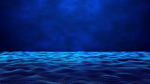 3D abstract blue light particles water r... | Stock Video | Pond5