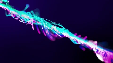 3D Abstract blue particle beam design digital light particle background title Stock Footage 168721676