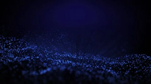 3D Abstract blue particle wave design digital light particle background title Stock Footage 164085169