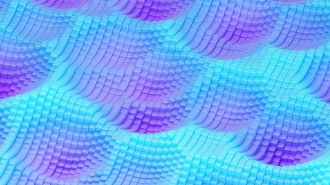 3D abstract blue plastic motion animation background. Mosaic elements movin.. Stock Footage 312031127
