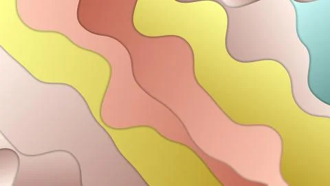 3D abstract blue wave background with paper cut shapes. Vector design layout for Stock Illustration