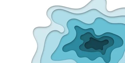 3D abstract blue wave background Stock Illustration