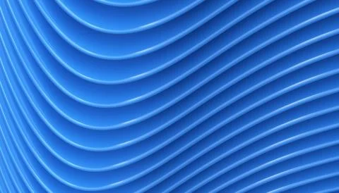 3d Abstract blue wavy background. Illustrazione stock