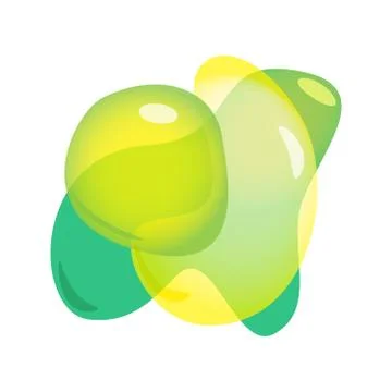 3D Abstract blur free forms color gradient. Vector fluid organic colorful shapes Stock Illustration