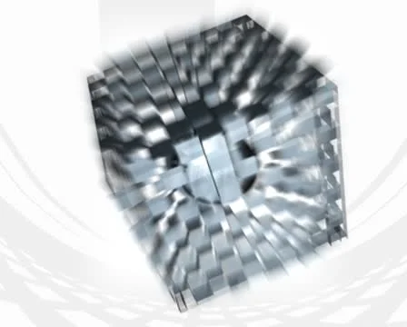 3D Abstract Caged Loop Stock Footage 8945191