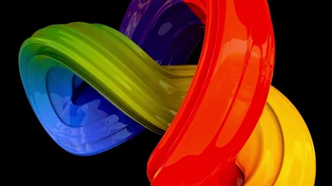 3D Abstract Candy-Like Shapes 스톡 동영상 260684650