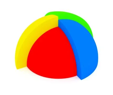3d abstract chart for company presentation Stock Illustration