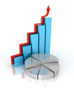 3d abstract chart for company presentation イラスト素材