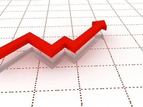 3d abstract chart for company presentation Stock Illustration