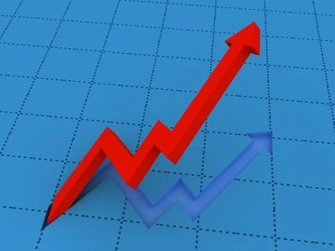 3d abstract chart for company presentation Stock Illustration