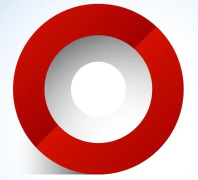 3d abstract circle icon with transparent shadow. Circle icon, circle logo Stock Illustration