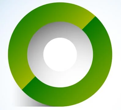 3d abstract circle icon with transparent shadow. Circle icon, circle logo Stock Illustration