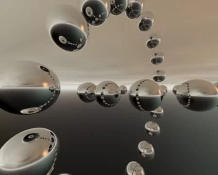 3D Abstract Circling Orbs Loop Видео 8945185