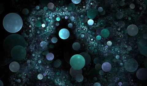 3D Abstract Clusters Stock Illustration