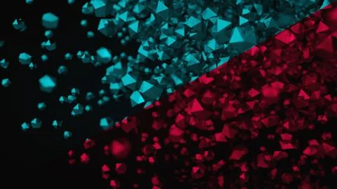 3D Abstract Color Platonic Composition, Background, Rendering Stock-Illustration