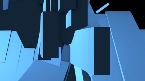 3D Abstract Colored Objects Movements Motion Background Stock Footage 89920141