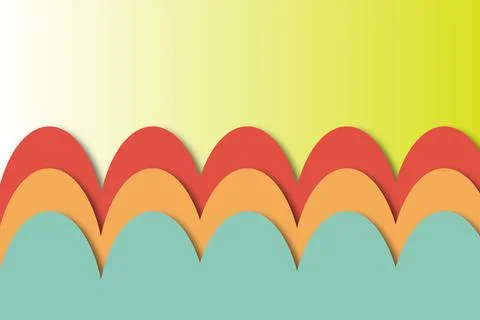 3D abstract colored paper cut background. Vector design for flyers, posters a Stock Illustration
