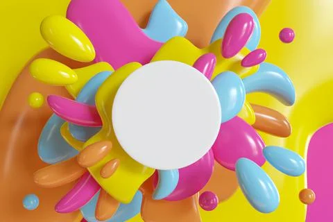 3d abstract colorful fluid background Illustrazione stock