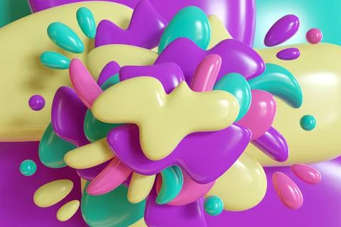 3d abstract colorful fluid background Illustrazione stock