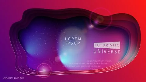 3D Abstract colorful space background. Stock Illustration