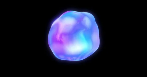 3D Abstract Colourful Holographic Translucent Sphere Fluid Morphing 4K Stock Footage 304235418
