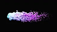 3D Abstract Concept Fluid Flow Blue Pink Ball Animation Motion Background Stock Footage