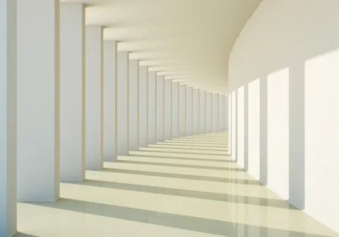 3d abstract corridor Stock Illustration
